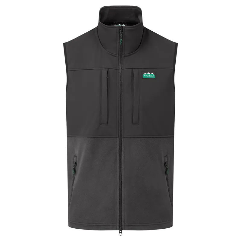 Ridgeline Hybrid Fleece Mens Vest - Shale-1