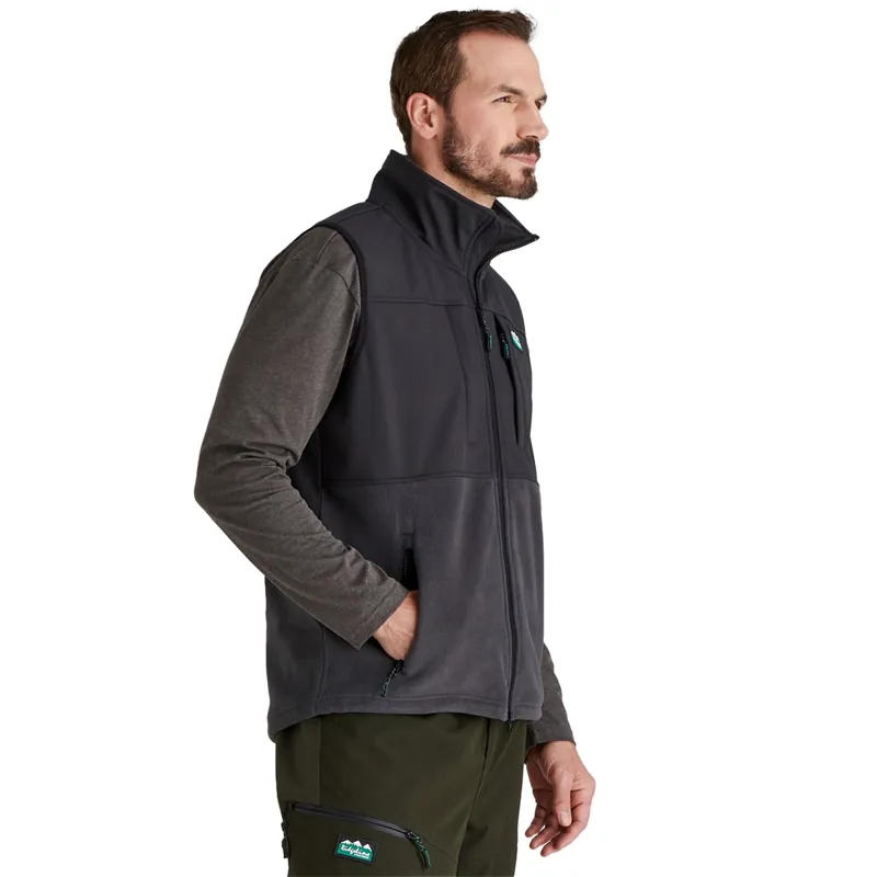 Ridgeline Hybrid Fleece Mens Vest - Shale-4