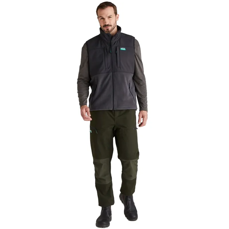 Ridgeline Hybrid Fleece Mens Vest - Shale-2