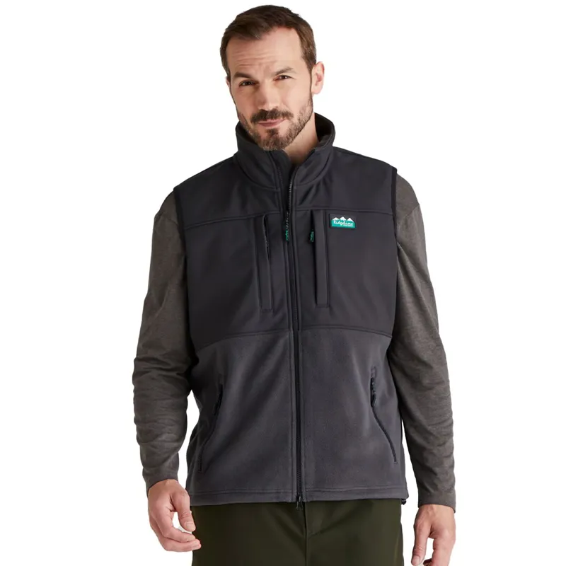 Ridgeline Hybrid Fleece Mens Vest - Shale