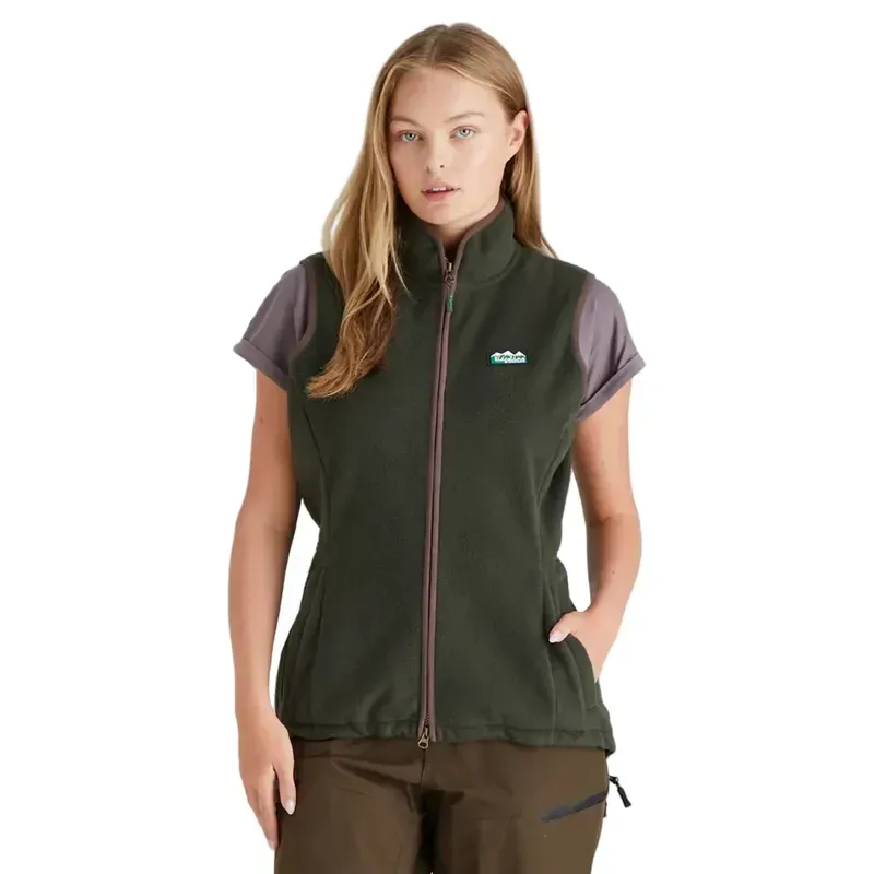 Ridgeline Kodiak Womens Fleece Vest - Deep Forest