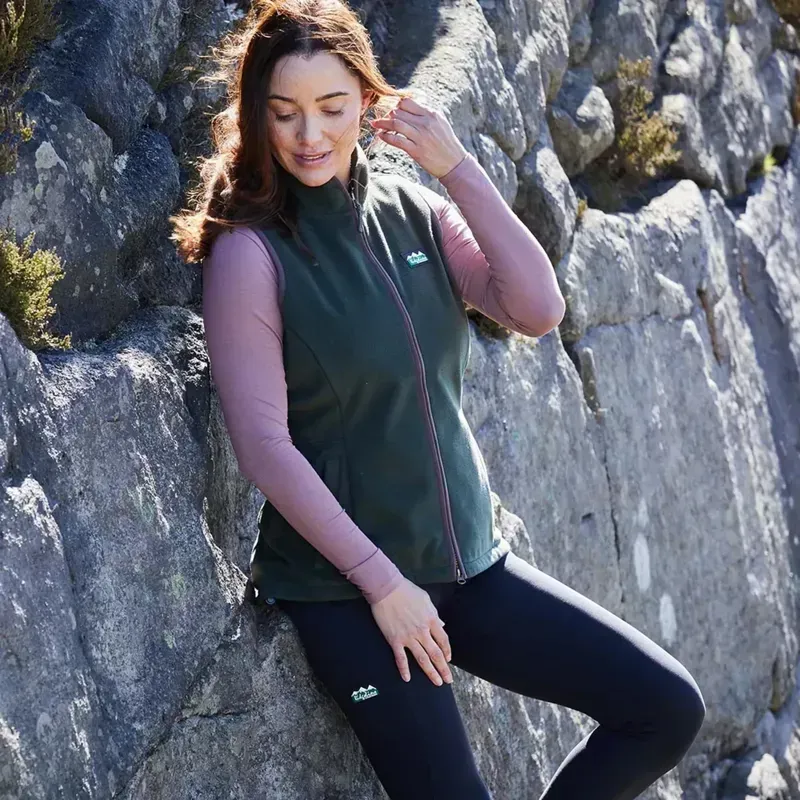 Ridgeline Kodiak Womens Fleece Vest - Deep Forest-2