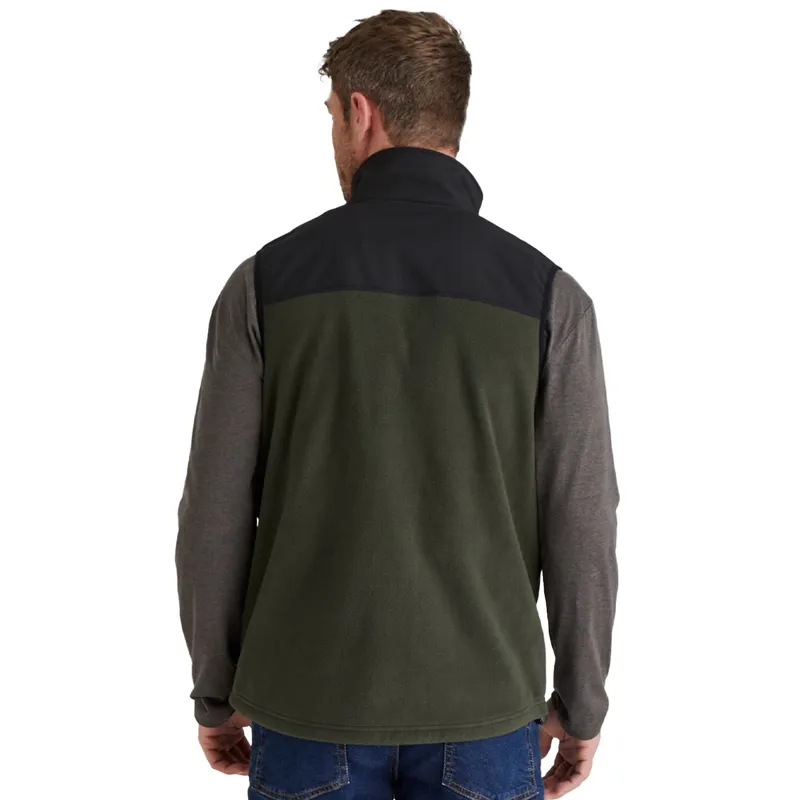 Ridgeline Hybrid Fleece Men's Vest - Deep Forest-1