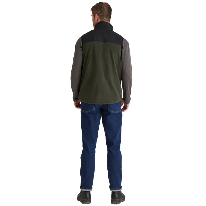 Ridgeline Hybrid Fleece Men's Vest - Deep Forest-4