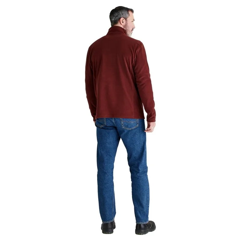 Ridgeline Narvik Men's Half Zip Fleece - Oxblood-7