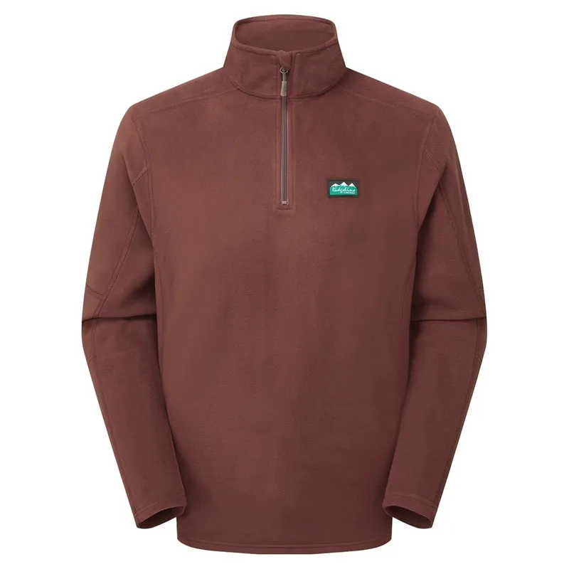 Ridgeline Narvik Men's Half Zip Fleece - Oxblood-3