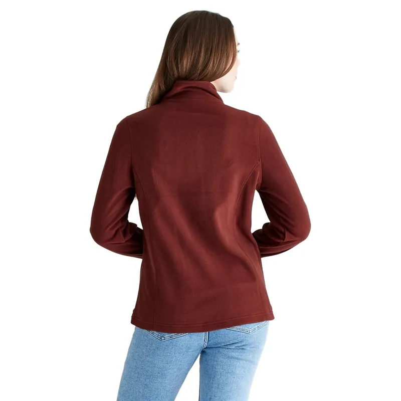 Ridgeline Narvik Women's Half Zip Fleece - Oxblood-3