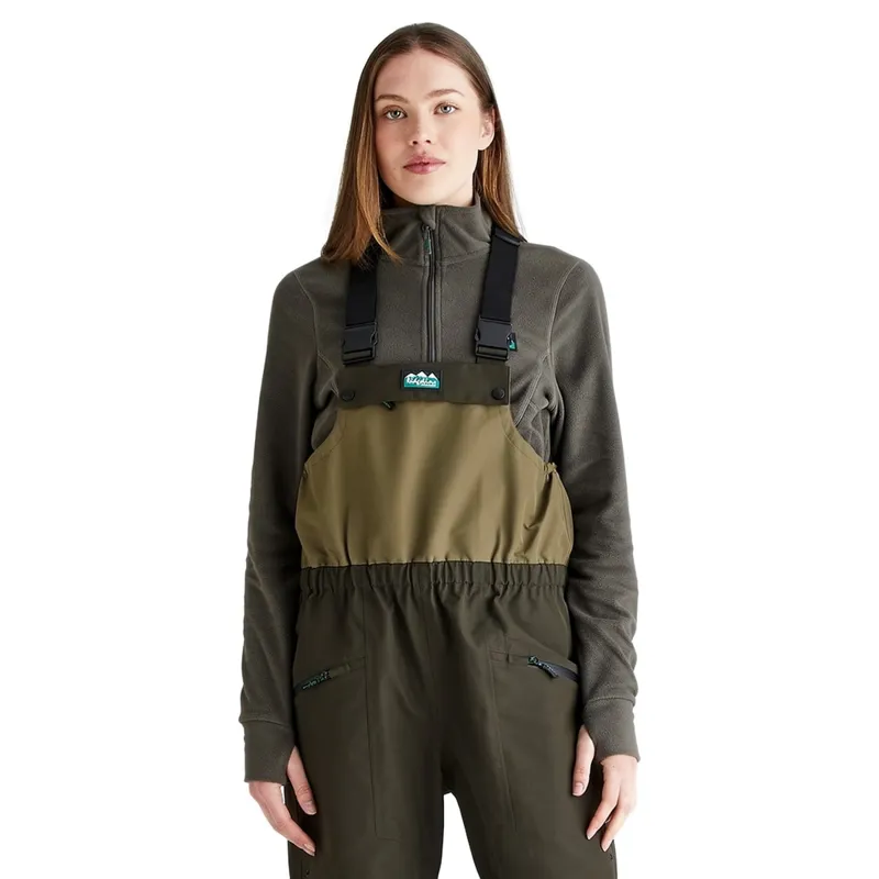 Ridgeline Agri Pro Womens Work Bib Overalls - Deep Forest-2