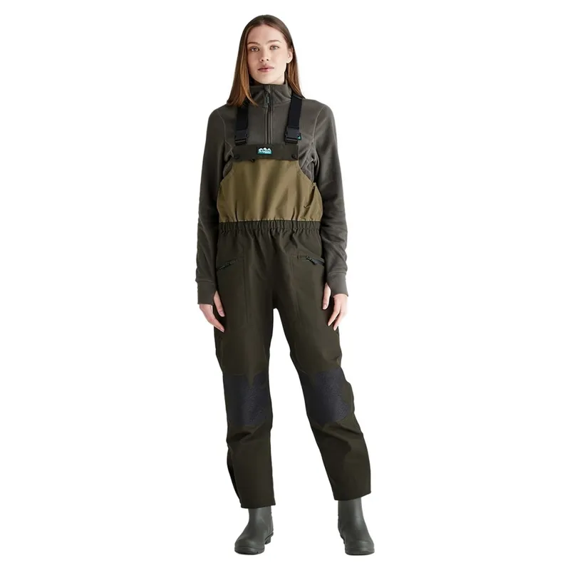 Ridgeline Agri Pro Womens Work Bib Overalls - Deep Forest-1