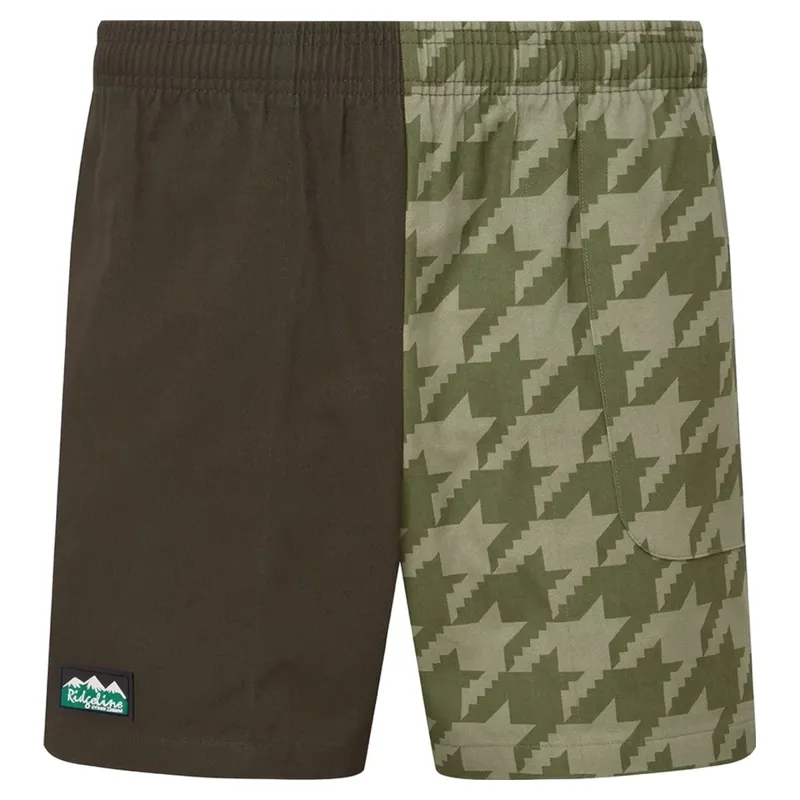 Ridgeline Backslider Men's Shorts - Deep Forest Print