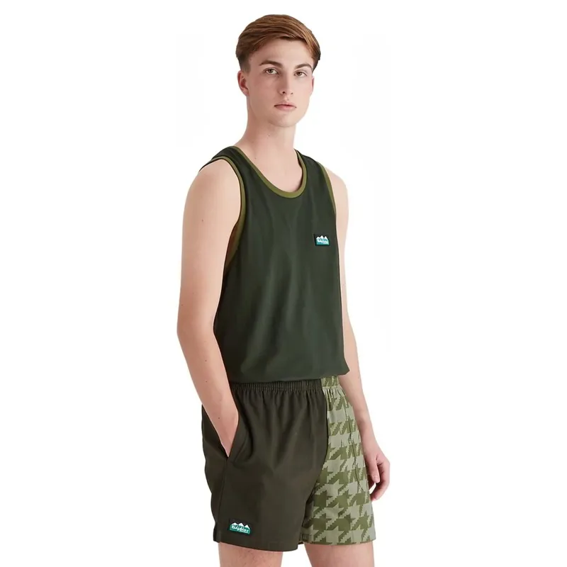 Ridgeline Backslider Men's Shorts - Deep Forest Print-3