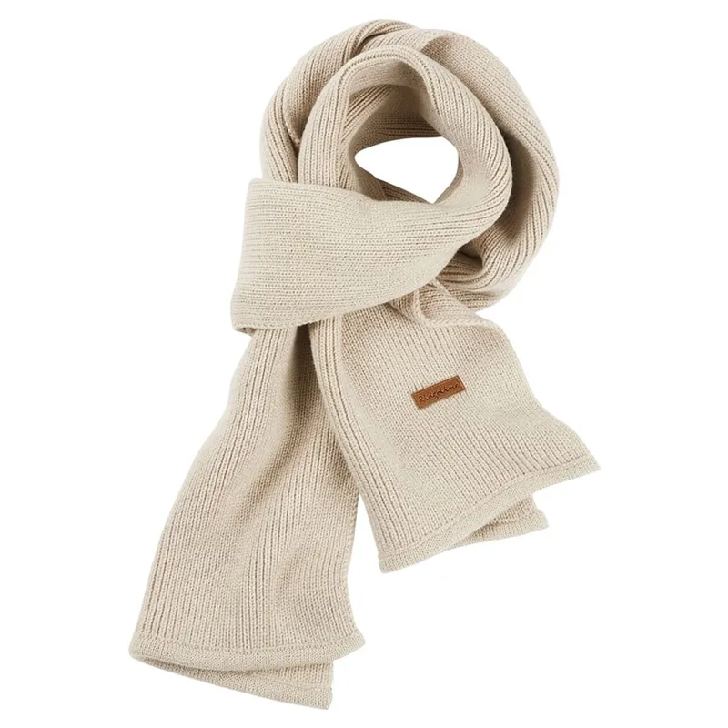 Ridgeline Baltic Womens Pom Pom Hat and Scarf - Sand-3