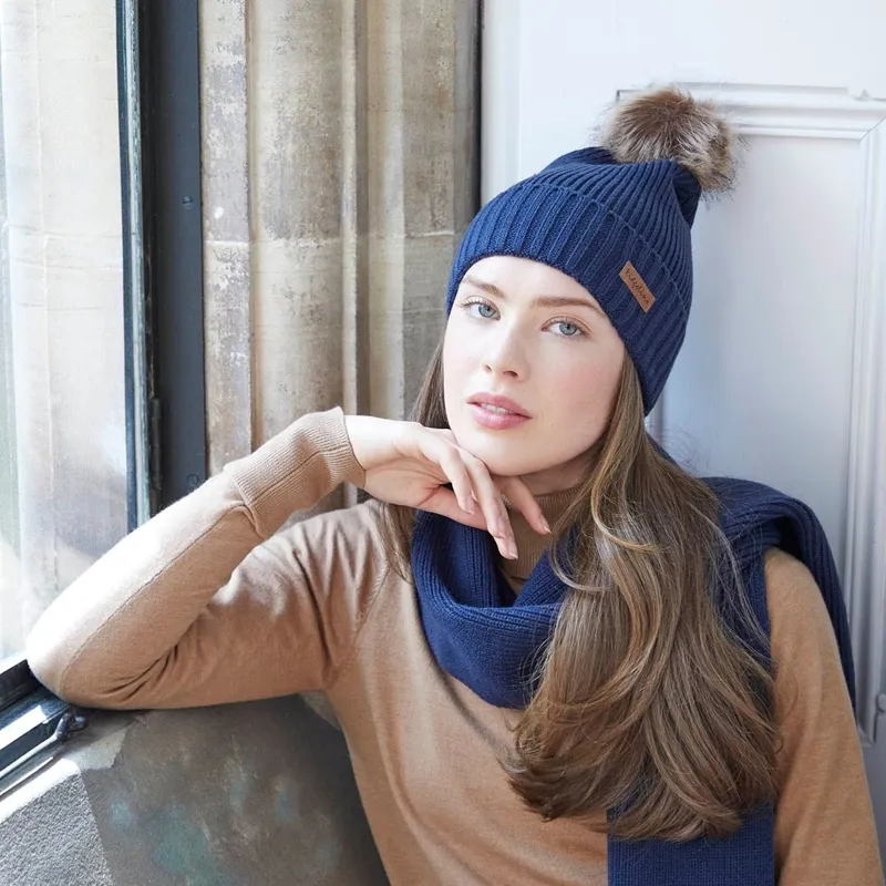 Ridgeline Baltic Women's Pom-pom and Scarf - Tarn-5