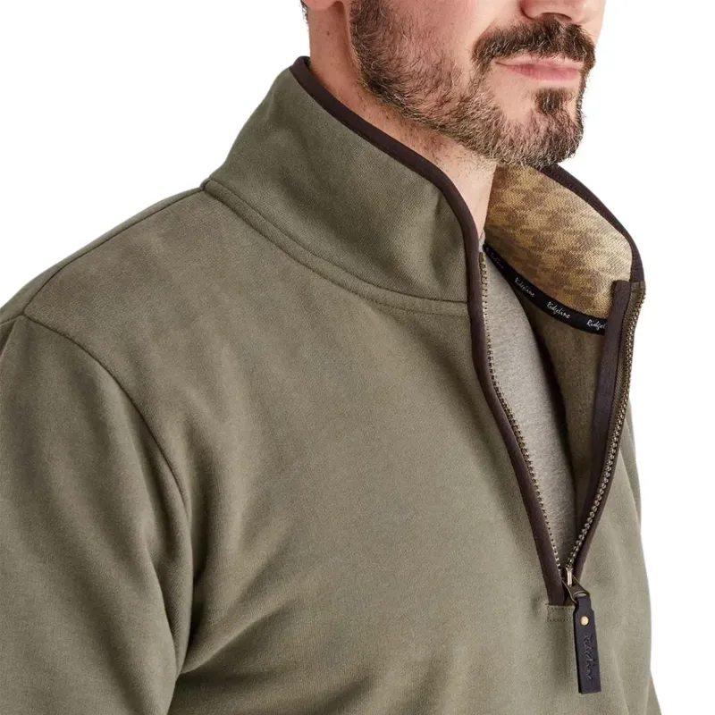 Ridgeline Brancaster 1/4 Zip Men's Pullover - Olive-5
