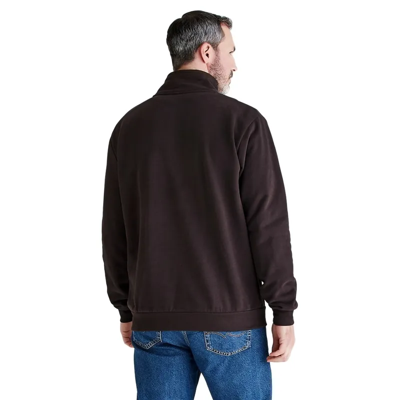 Ridgeline Brancaster Quarter Zip Men's Smock - Deep Bark-2
