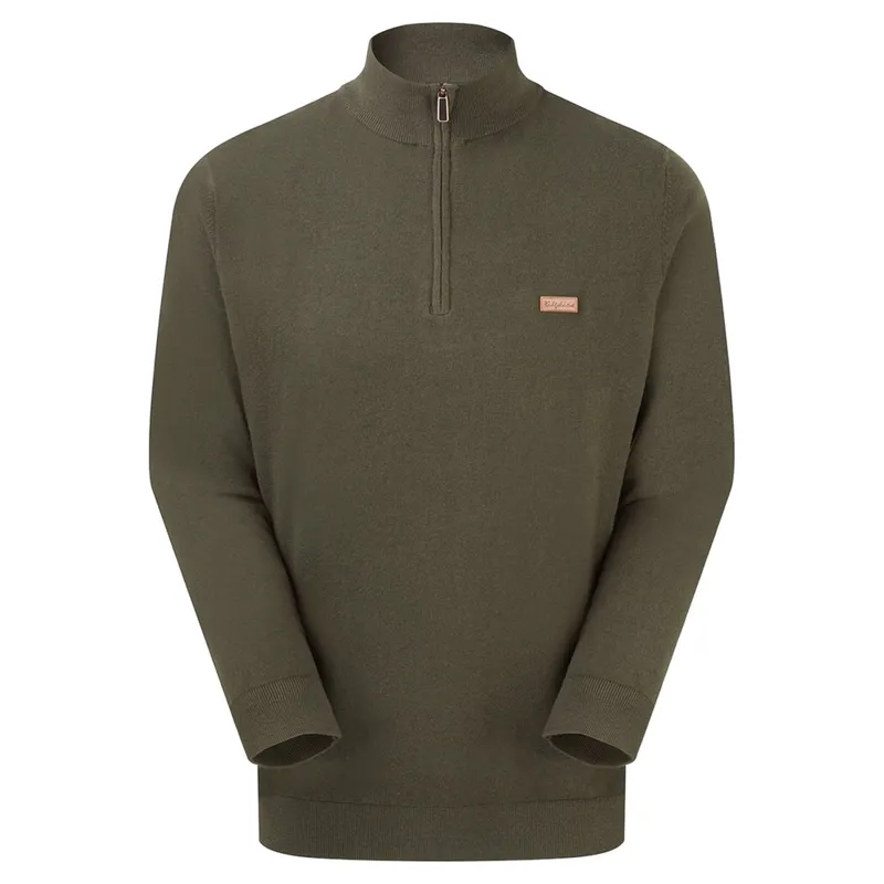 Ridgeline Hartland Men's Quarter Zip Fleece - Deep Forest-2