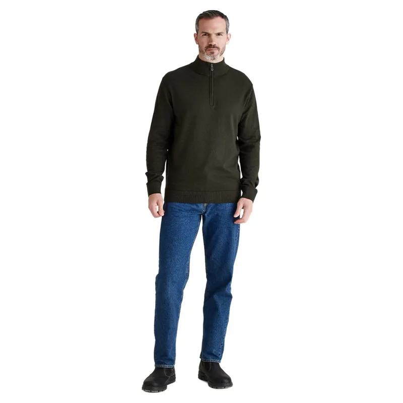 Ridgeline Hartland Men's Quarter Zip Fleece - Deep Forest-5