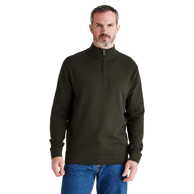 Ridgeline Hartland Men's Quarter Zip Fleece - Deep Forest