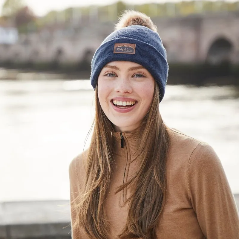 Ridgeline Heritage Fine Knit Pom Hat - Tarn-1