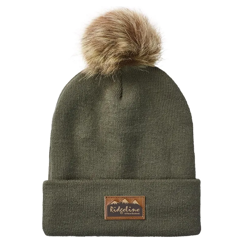 Ridgeline Heritage Fine Knit Pom Hat - Moss