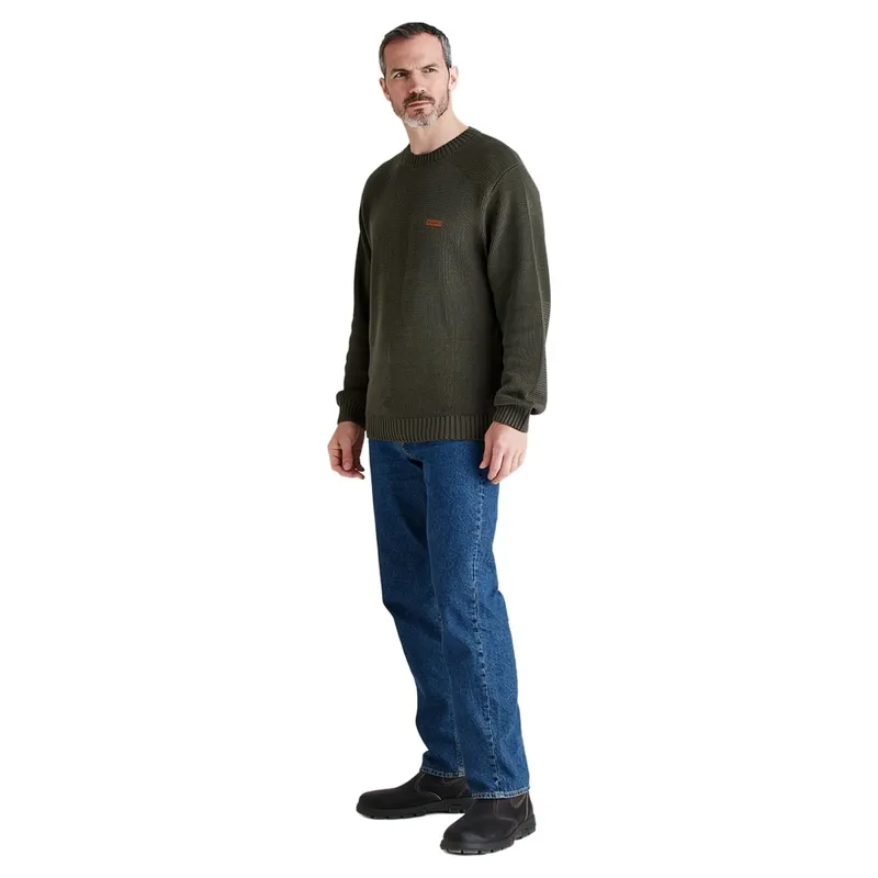 Ridgeline Journeyman Mens Knit Sweater - Moss-7