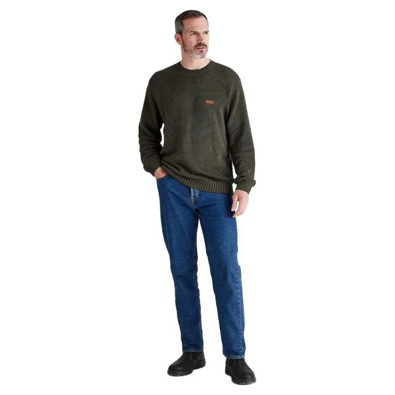 Ridgeline Journeyman Mens Knit Sweater - Moss-6