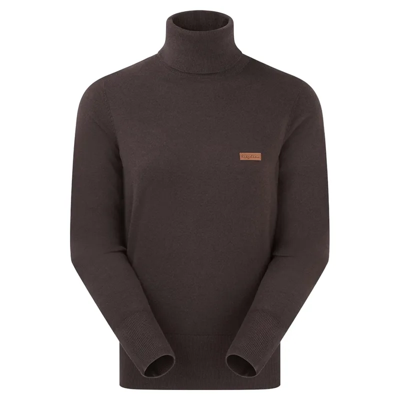 Ridgeline Melford Womens Roll Neck Knit Sweater - Deep Bark-3