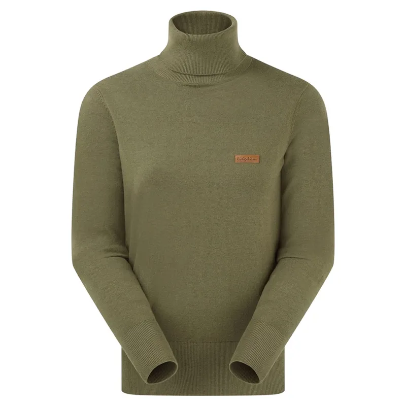Ridgeline Melford Women's Roll Neck Knit Sweater - Khaki-3