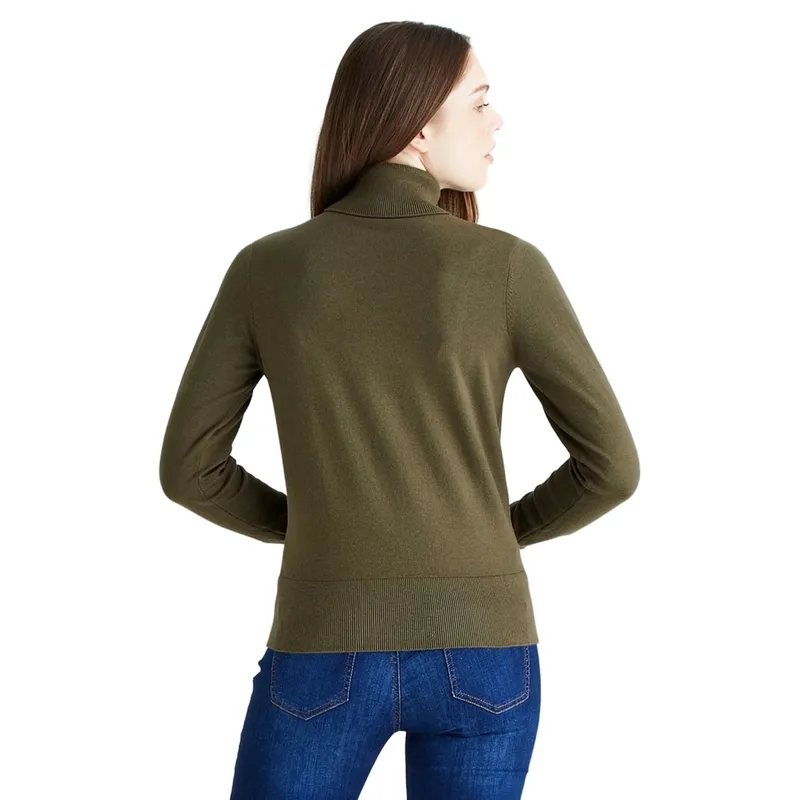 Ridgeline Melford Women's Roll Neck Knit Sweater - Khaki-1