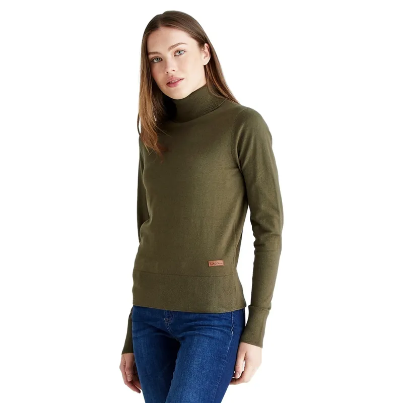 Ridgeline Melford Women's Roll Neck Knit Sweater - Khaki-2