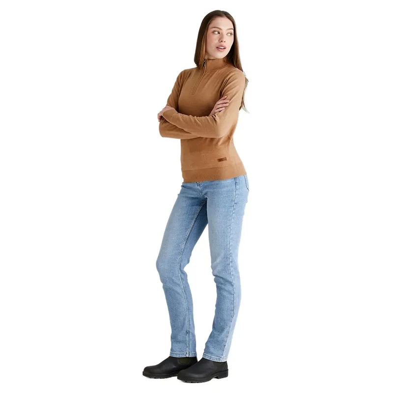 Ridgeline Melford Womens Quarter Zip Knit Sweater - Sienna-4