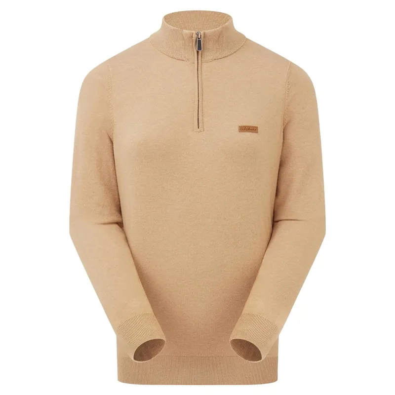 Ridgeline Melford Womens Quarter Zip Knit Sweater - Sienna-2