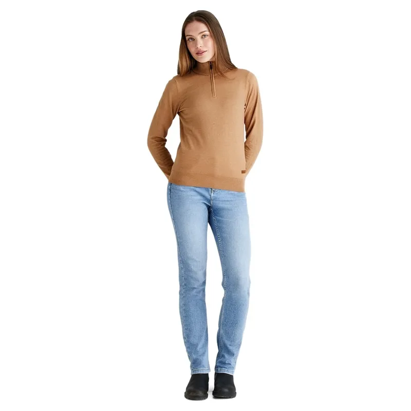 Ridgeline Melford Womens Quarter Zip Knit Sweater - Sienna-5