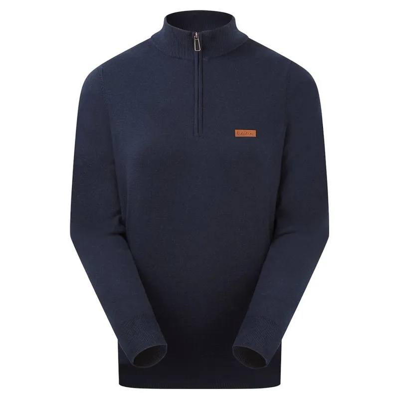 Ridgeline Melford Womens Quarter Zip Knit Sweater - Navy-3