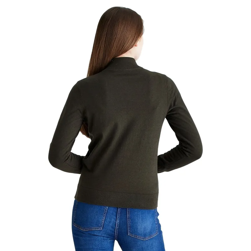 Ridgeline Melford Womens Quarter Zip Knit Sweater - Khaki-1