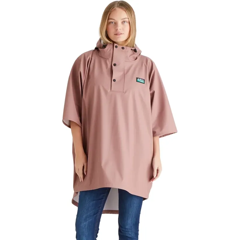 Ridgeline Signature Unisex Poncho - Dusky Pink