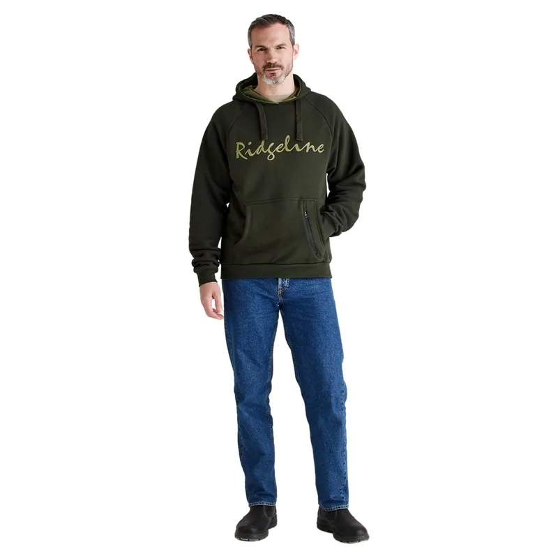 Ridgeline Performance Signature Men's Hoodie - Deep Forest-5