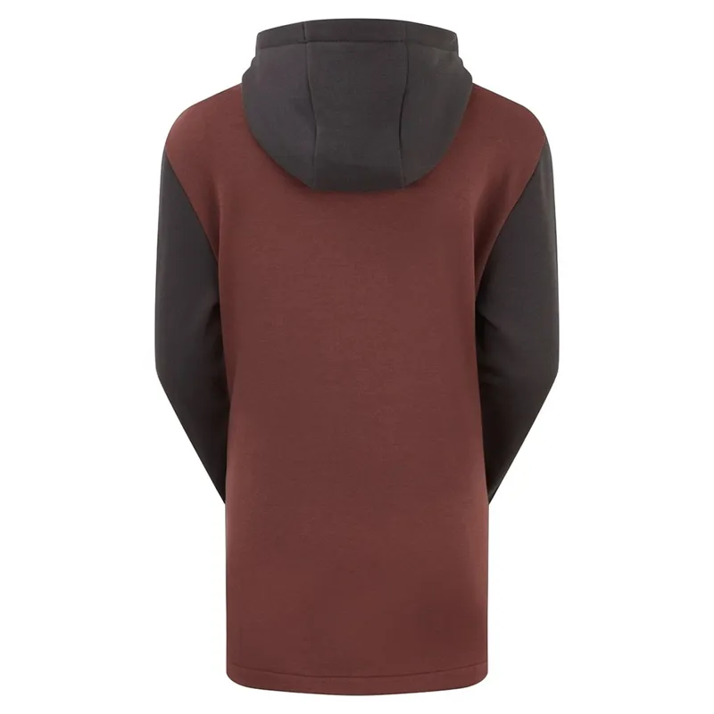 Ridgeline Tribe Women's Quarter Zip Hoodie - Oxblood/Tri Color-1