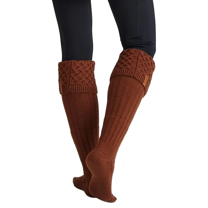 Ridgeline Women's Double Cuff Boot Socks - Nutmeg-6