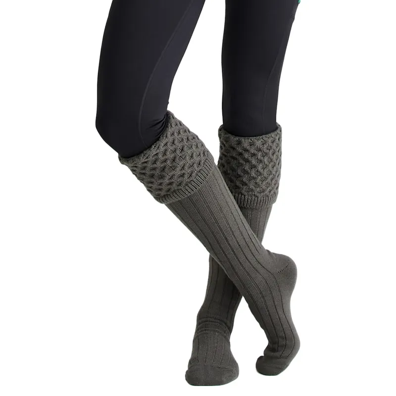 Ridgeline Women's Double Cuff Tall Boot Socks - Moss-3