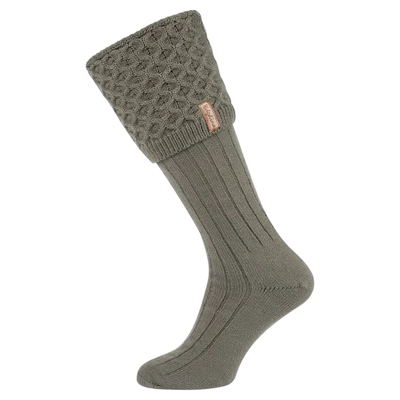 Ridgeline Women's Double Cuff Tall Boot Socks - Moss
