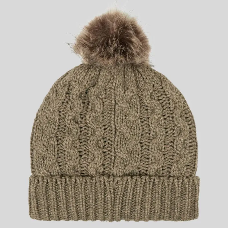 Ridgeline Nordic Fleck Unisex Pom-pom Beanie - Teak-2