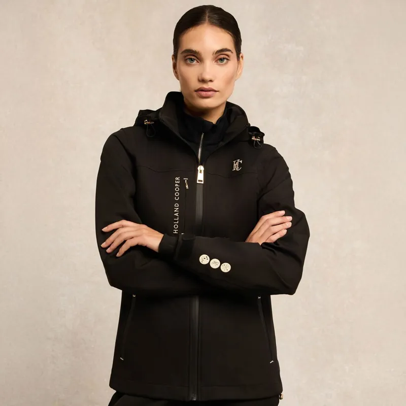 Holland Cooper Riding Shell Womens Waterproof Jacket - Black
