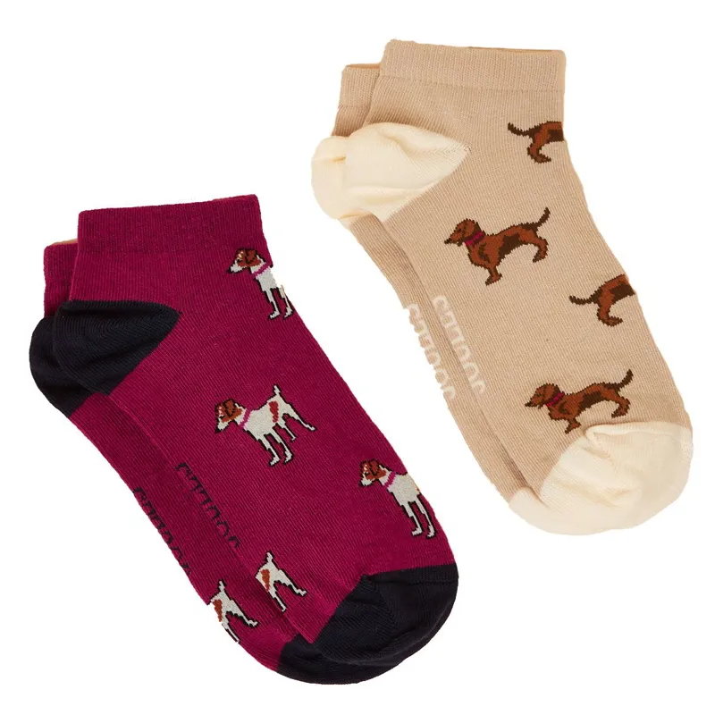Joules Rilla Women's Ankle Socks 2 Pack - Dog