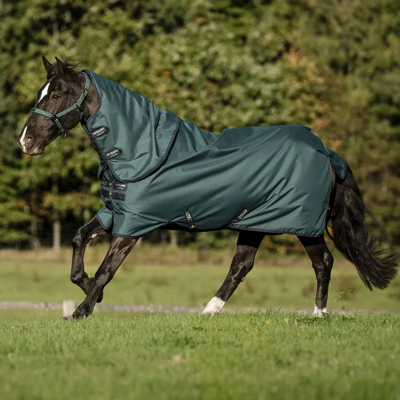 Amigo Ripstop 900D Plus 0g Turnout Blanket - Dynasty Green/Navy/Silver