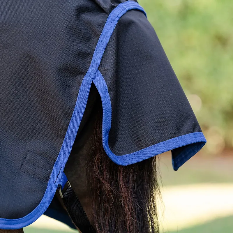 Amigo Ripstop 900D Petite Plus 0g Turnout Sheet - Black/Classic Blue-4