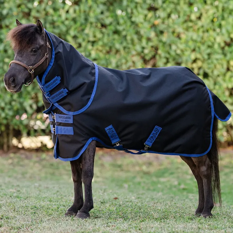 Amigo Ripstop 900D Petite Plus 0g Turnout Sheet - Black/Classic Blue