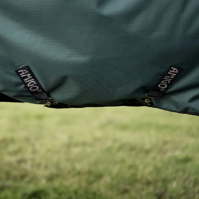 Amigo Ripstop 900D 0g Turnout Blanket - Dynasty Green/Navy-3