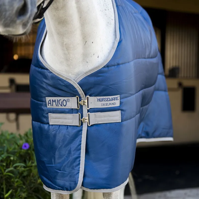Amigo Ripstop Insulator 350g Stable Blanket - Navy/Titanium Grey-4
