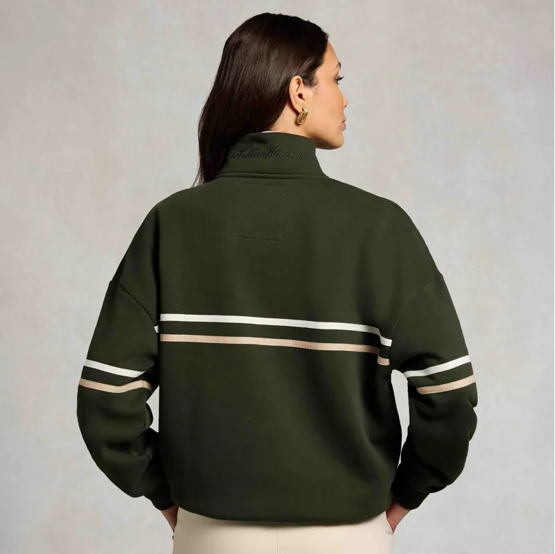 Holland Cooper Roan Women's Quarter Zip Sweatshirt - Spruce Green-1